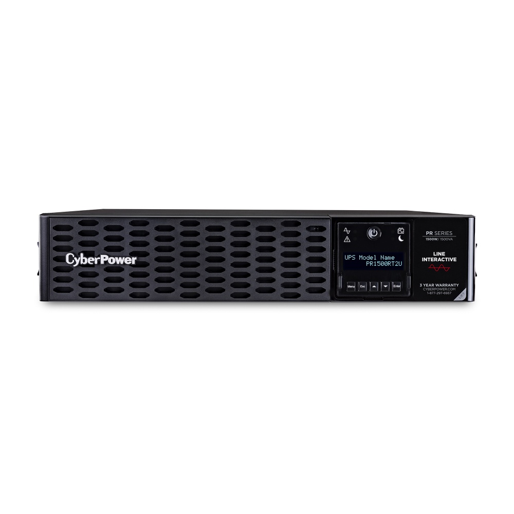 Ups cyberpower pr1500rt2u 1500va/1500w, 120vca, onda senoidal pura, linea interactiva  torre/rack 2u, contactos  8xnema 5-15r, u