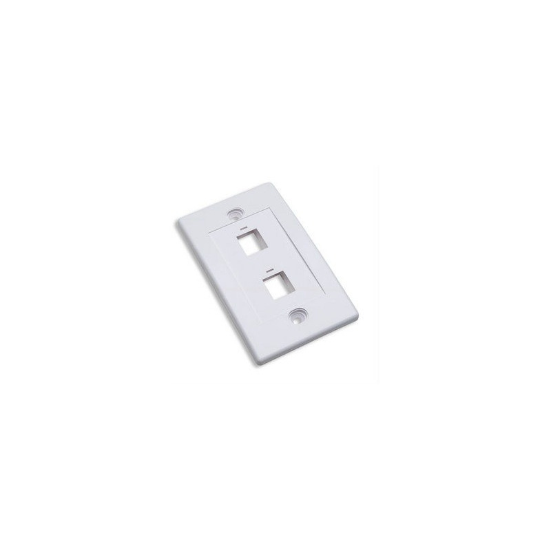 Tapa Para Caja Faceplate Intellinet 163293 Montaje Al Ras 2 Salidas