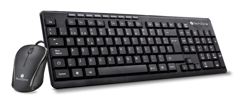 Kit de teclado y mouse techzone tz19comb01-la - estándar