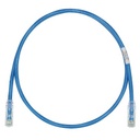 Cable de parcheo tx6, utp cat6, 24 awg, cm, color azul, 15ft