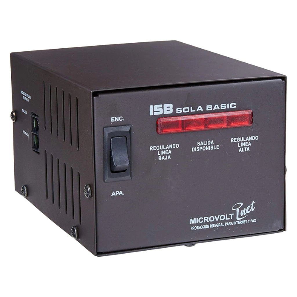 Regulador Industrias Sola Basic Microvolt Inet 2000VA Entrada 100-127V 4 Salidas