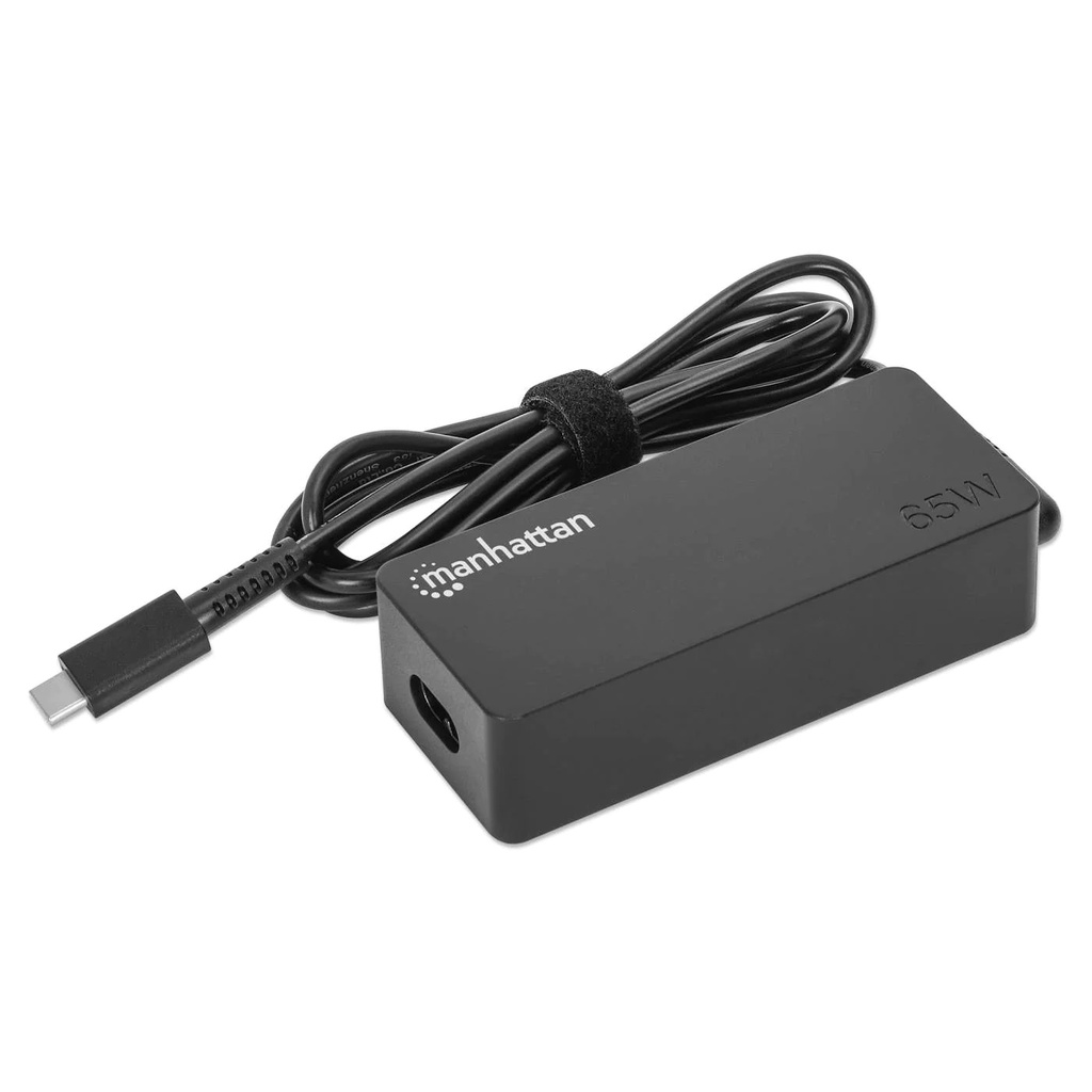 Cargador para laptop manhattan 102513 voltaje de entrada 100 - 240 v, voltaje de salida 20 v, 3.25 a, usb tipo c 65w