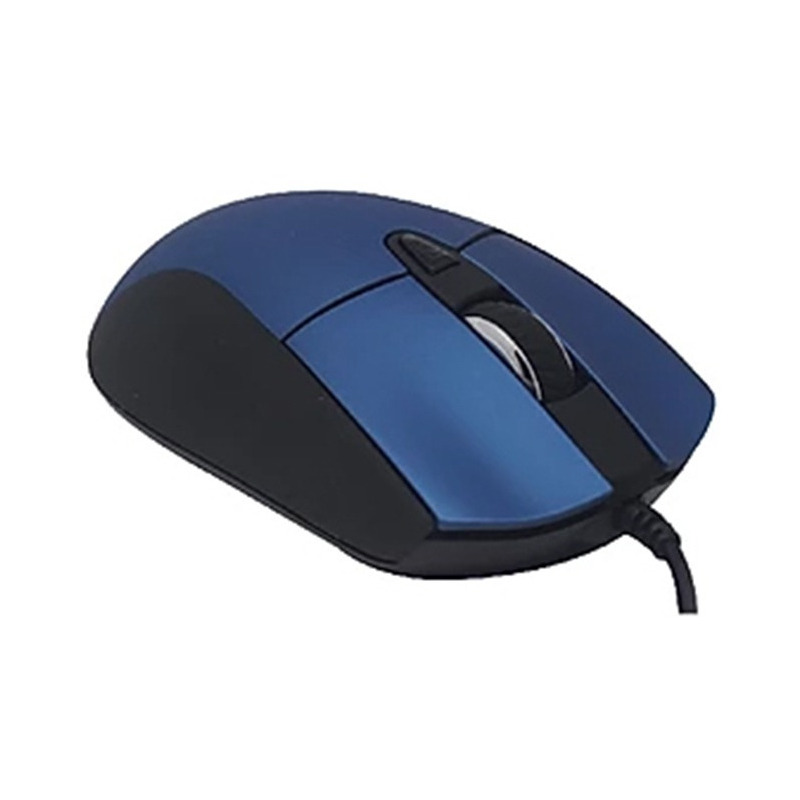 Mouse naceb na-0115a alambrico optico 6botones 800/2400 dpi. azul.