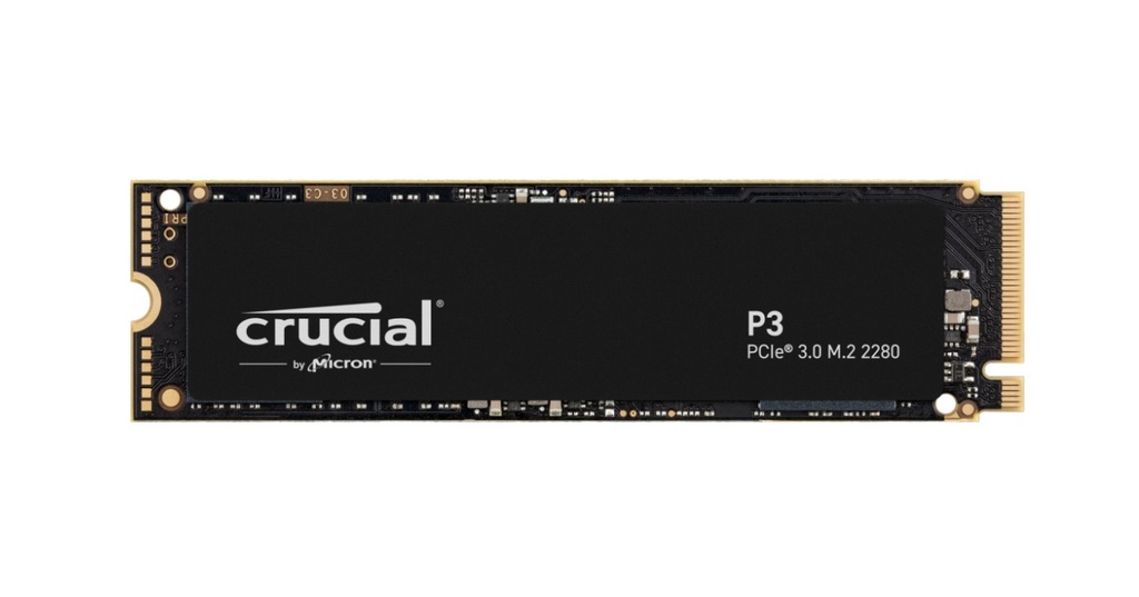 Unidad SSD Crucial P3 NVMe 500GB PCI Express 3.0 M.2