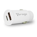 Cargador Para Auto Vorago AU-305-WH Tipo C USB Tipo C USB Carga Rápida Blanco