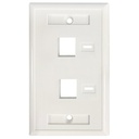 Tapa intellinet para caja 2 perforaciones etiqueta color blanco