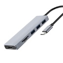 Hub nextep usb-c 6 en 1 usb 3.0/hdmi/4k lector sd-tf