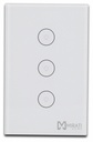 Switch de pared inteligente  mirati  wifi  3 apagadores touch