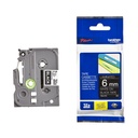 Cinta Brother TZE315 Blanco sobre Negro 6mm x 8m