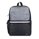 Mochila techzone de 15.6" para laptop múltiples compartimientos color negro con gris