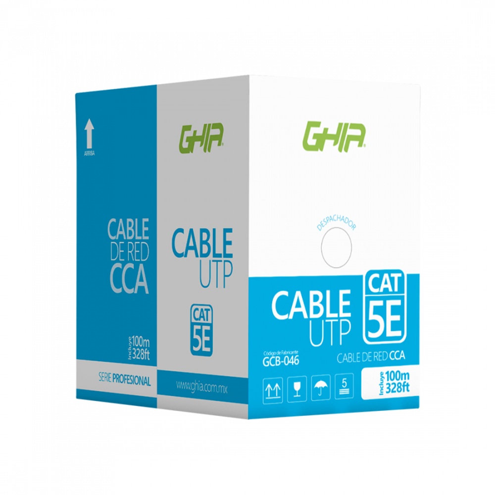 Bobina De Cable Ghia Cat5e UTP 100 Metros