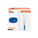 Bobina de cable utp qian qgr-nc006 cat6 azul23 awg interior