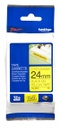 Cinta brother tzes651 negro sobre amarillo 24mm