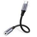 Adaptador usb tipo c a jack 3.5mm / cable de 10 cm / soporta ctia/omti / hifi / plug & play / funda anti torceduras / carcasa de aluminio / nylon trenzado / llama, escucha música y controla.