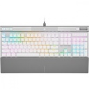 Teclado Gamer Corsair K70 RGB PRO, Teclado Mecánico, Switch OPX, Alámbrico, Blanco, (Inglés)