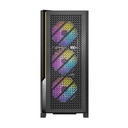 Gabinete antec p20c argb, midi tower, e-atx, atx, micro-atx, mini-itx, 3x ventiladores, negro