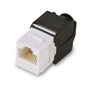Saxxon m242c5 - modulo jack keystone rj45 / armado sin herramienta / 8 hilos / cat 5e / compatible con calibres  awg 22-26 / color blanco