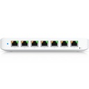 Switch de 8 Puertos GbE Ubiquiti USW Ultra 7 Puertos PoE+ y 1 Puerto Entrada PoE++ con Opciones de Montaje Versátiles