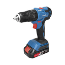 Rotomartillo / taladro inalámbrico de 20v sin carbones, broquero de 1/2", incluye 2 baterías de 2.0 ah, cargador y maletín