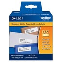 Etiquetas brother dk1201 precortadas texto negro sobre cinta blanca 29mmx90.3mm 400 etiquetas p/equipos ql