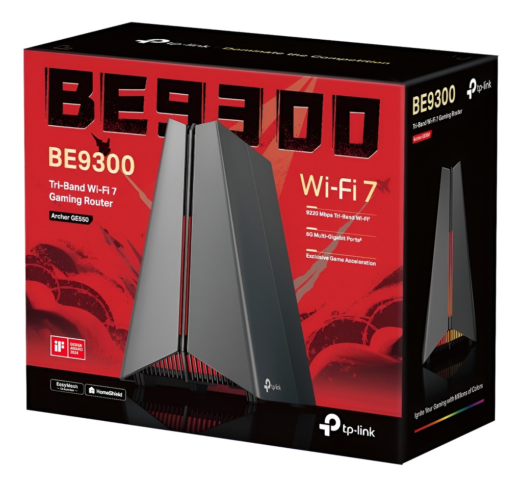 TP-Link Router Gaming Archer GE550 MU-MIMO Firewall, Wi-Fi 7, 1 x RJ-45 ...