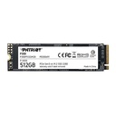 SSD Patriot P300 NVMe, 512GB, M.2, 1200 MB/s Escritura, 1700 MB/s Lectura, PCI Express 3.0