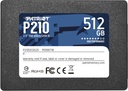 SSD Patriot P210, 512GB, 2.5", 430 MB/s Escritura, 520MB/s Lectura, SATA III