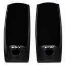 Bocinas acteck ax-2500, alambrico, 2.0 canales, negro
