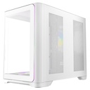 Gabinete antec c5 curve argb. midi tower, 4x ventilador 120 mm, compatible btc, blanco