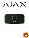 Ajax socket - enchufe inteligente e inalámbrico con monitor de consumo eléctrico color negro.