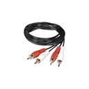 Cable rca macho a macho de 2 metros de longitud, para aplicaciones de audio y video optimizado para hd 