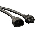 Cable adaptador para laptop de c14 a c5-2.5a 100v-250v 18awg 1