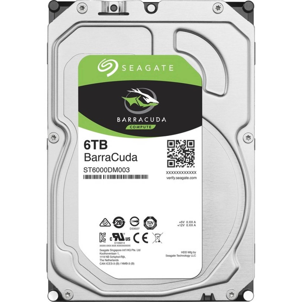 Disco Duro Interno Seagate Barracuda 3.5'' 6TB SATA III 6 Gbit/s 5400RPM 256MB Caché