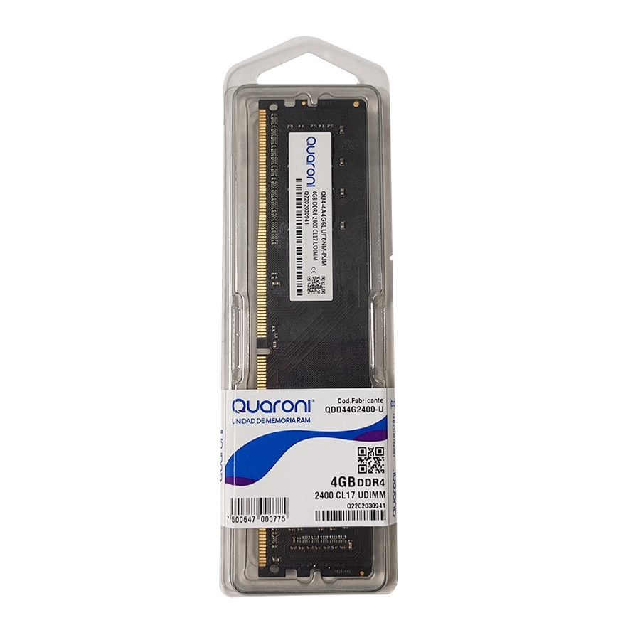 Memoria RAM UDIMM Quaroni DDR4 4GB PC4-19200 2400MHz CL17