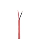 Bobina de 305 metros de alambre, 2 x 18 awg, tipo fplr-cl3r, ft4, de color rojo, resistente a la intemperie para aplicaciones en