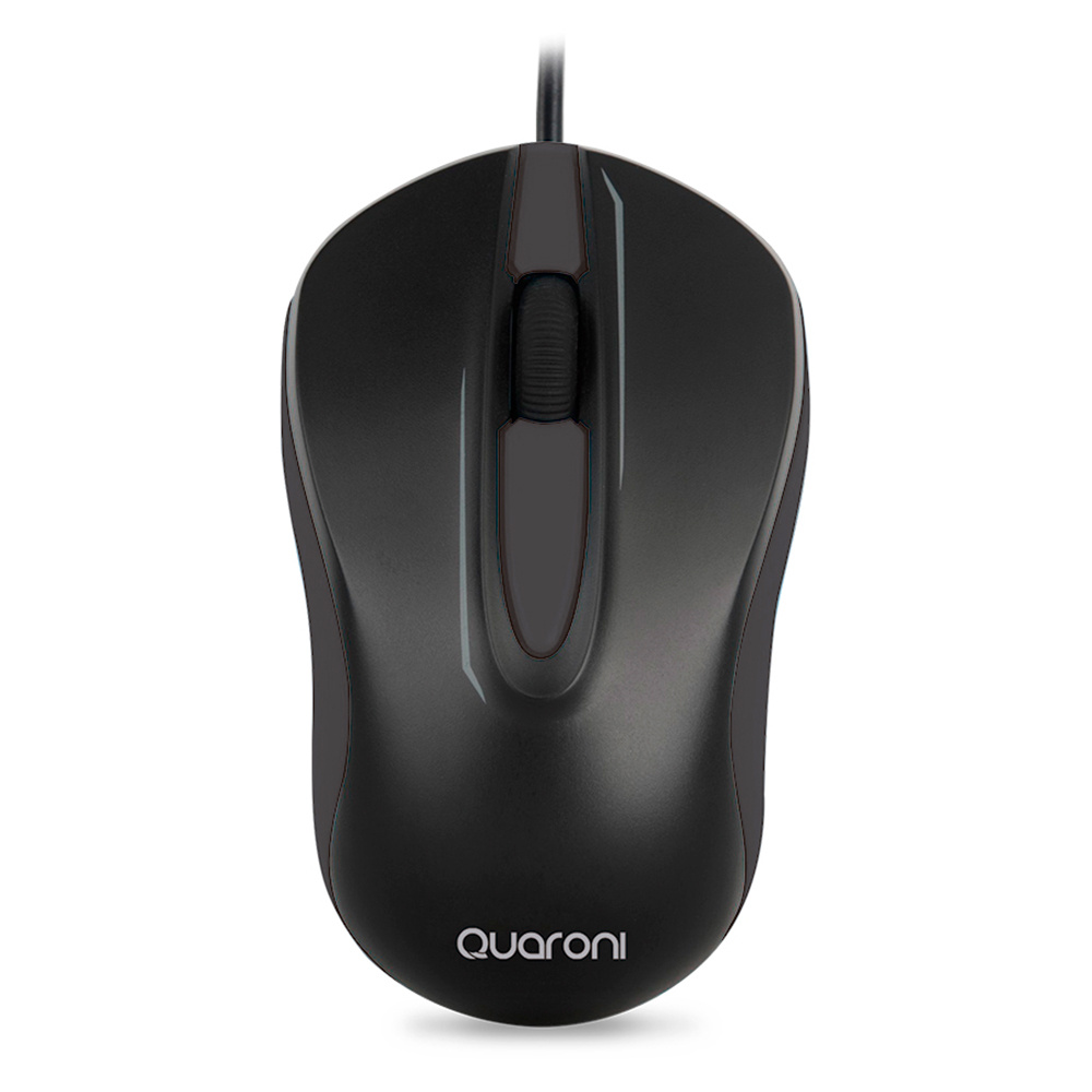 Mouse Quaroni Óptico MAQ01N Alámbrico USB 1200DPI