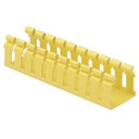 Canaleta ranurada de pvc sin tapa, tipo h (tapa abisagrada), 2 in de ancho, 2 in de alto y 1828.8 mm de largo, color amarillo