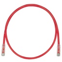 Cable de parcheo tx6, utp cat6, 24 awg, cm/lszh, color rojo, 15ft