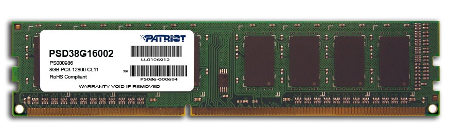 Memoria RAM Patriot Signature Line DDR3 1600MHz 8GB Non-ECC CL11