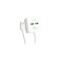 Hub USB 2.0 Ghia Macho 4x USB 2.0 Hembra 480 Mbit/s 50cm Blanco